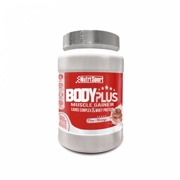 BODYPLUS AARDBEI 1800 gr - NUTRISPORT