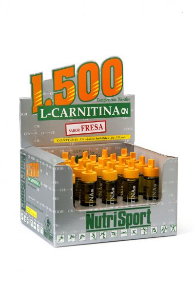 L-CARNITINE 1500 AARDBEI 20 injectieflacons