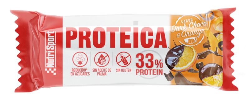 Barra de Proteína de Chocolate Amargo e Laranja