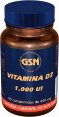 Acheter GSN Vitamine D3 1000UI 90 comprimés Par 10,55€