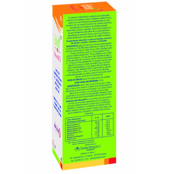 Herbetom Enfants Mucus et Toux Sirop 250 ml Img 2