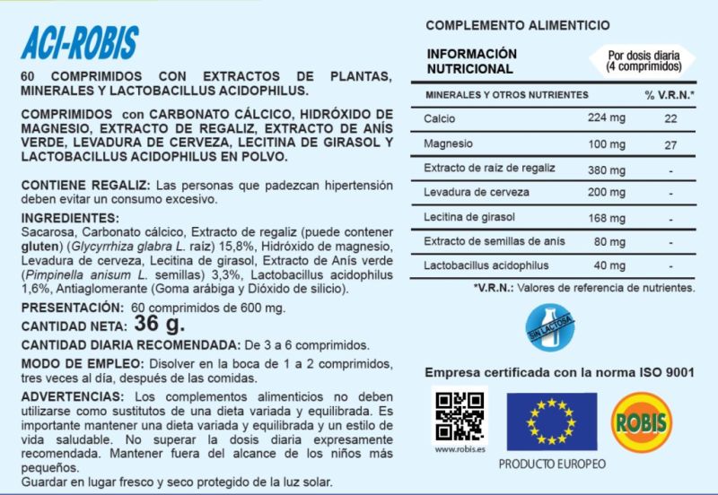 Aci Robis 60 Comprimés - ROBIS Img 2