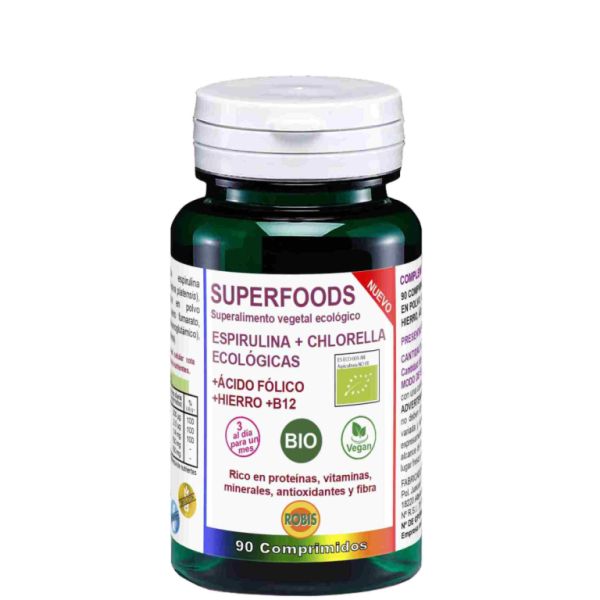 SUPERALIMENTOS SPIRULINA+CLORELA BIO 90 Comp