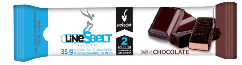 LINE SBELT CHOCOLATE BARRITAS 35 G - NOVADIET