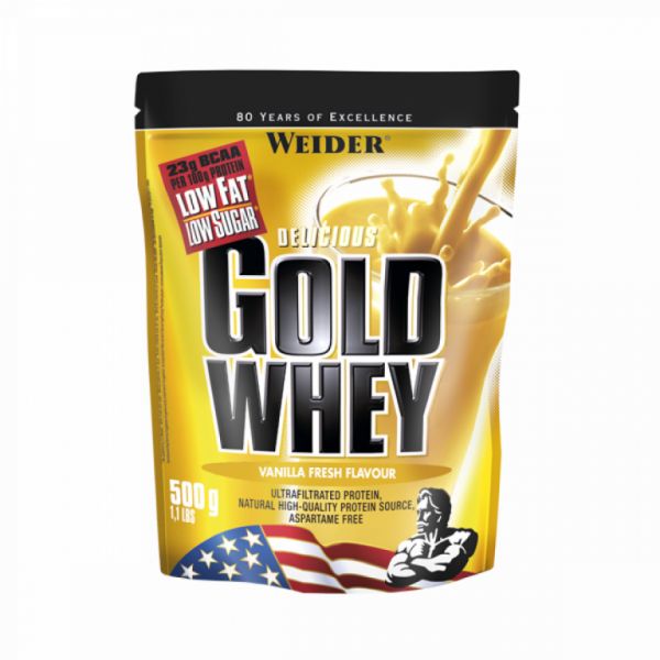 GOLD WHEY BAUNILHA 500 G - WEIDER