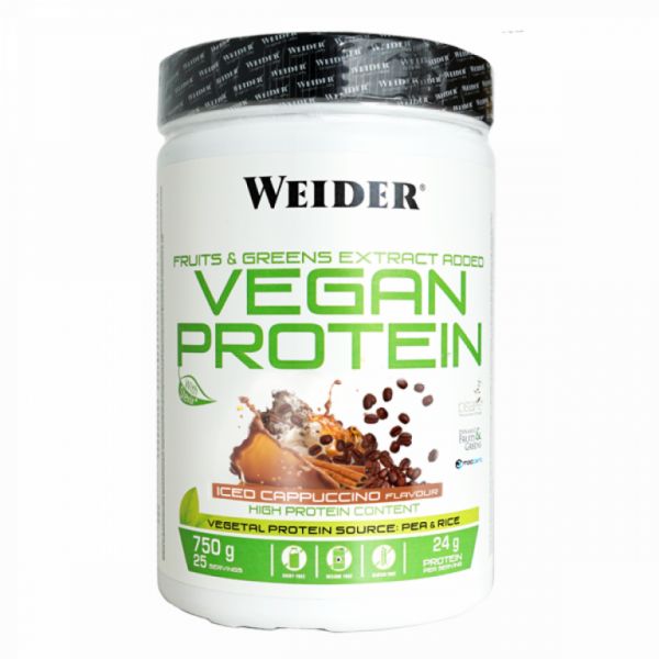 CAPPUCCINO VEGAN PROTEIN GLASSATO SENZA SOIA 750 G