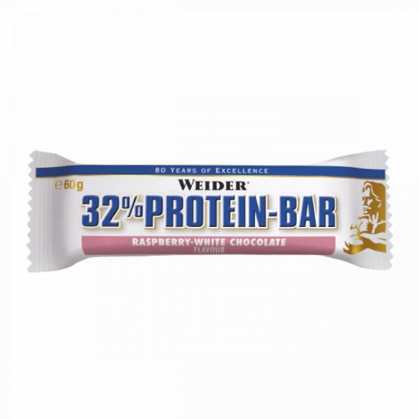 32% BARRE PROTÉINÉE FRAISE 60 G - WEIDER