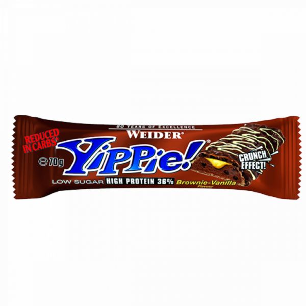 BARRE YIPPIE BROWNIE-VANILLE 45 G - WEIDER