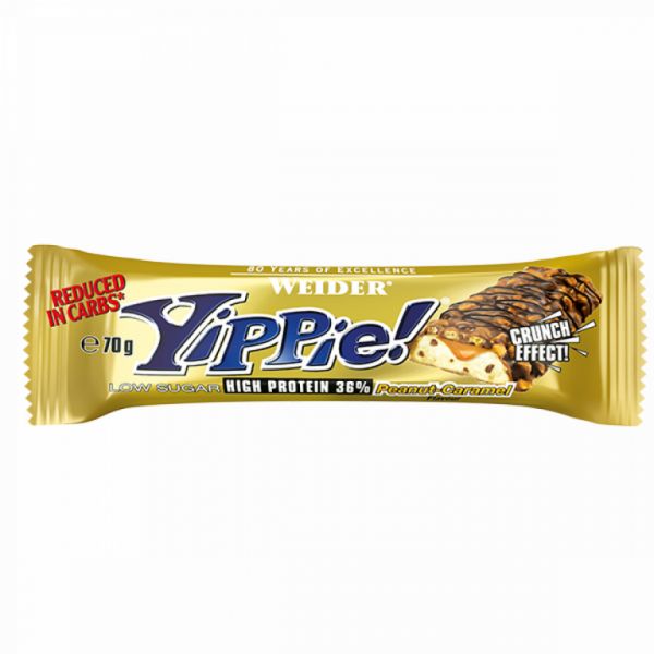 YIPPIE BAR CACAHUETE-CARAMELO 45 G - WEIDER