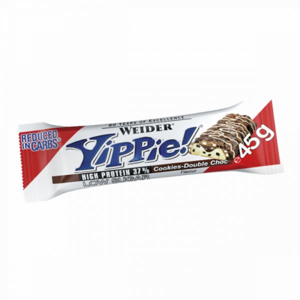 YIPPIE BAR COOKIES-CREAM 45 G - WEIDER