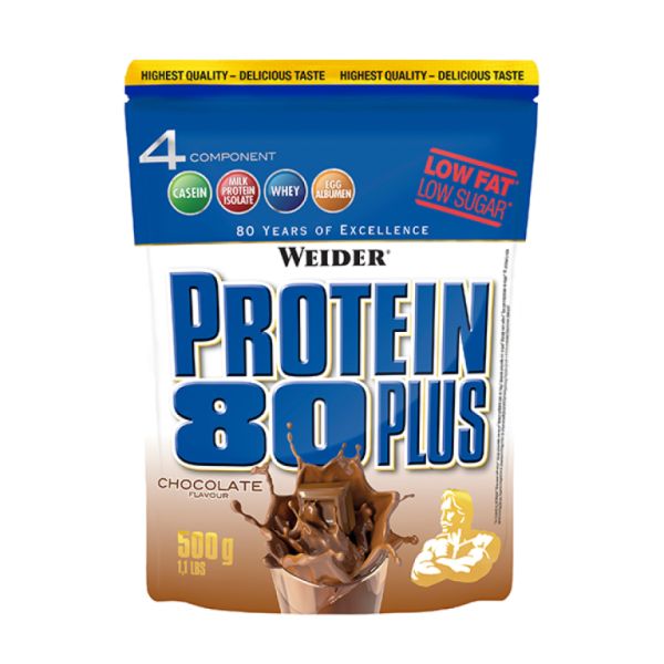 EIWIT 80 PLUS CHOCOLADE 500 G - WEIDER