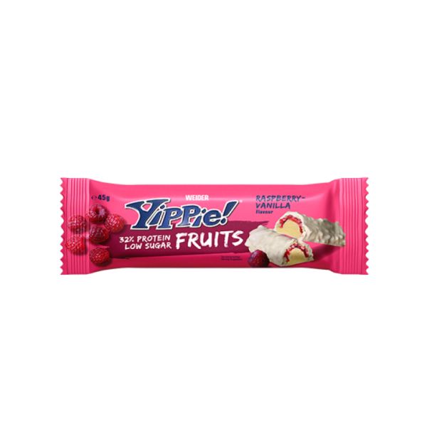 YIPPIE BARRE FRUITS FRAMBOISE VANILLE 45 g