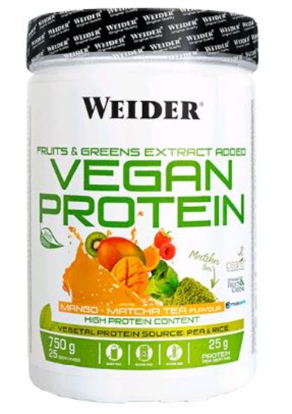 Matcha proteico vegano al mango 750 g - WEIDER