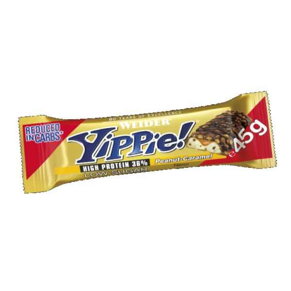 Yippie Bar Peanut Caramel 45 g Box 12 Units