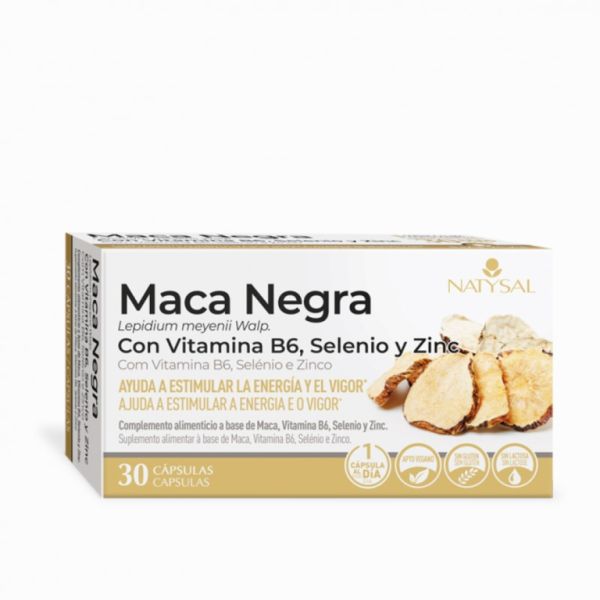 Black Maca with Vitamin B6, Selenium and Zinc 30 Capsules