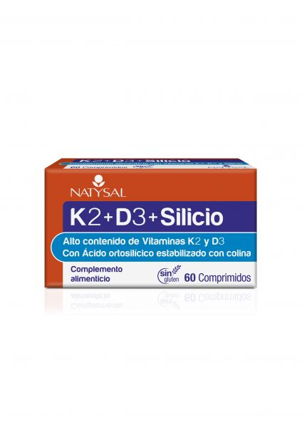 VITAMIN K2 + D3 + SILICON 60 Comp - NATYSAL