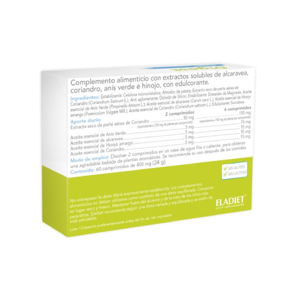 Verdauungsgase 60 Tabletten - ELADIET Img 2