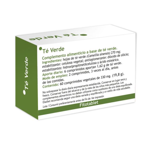 Grüner Tee Fitotablet 60 Tabletten - ELADIET Img 2