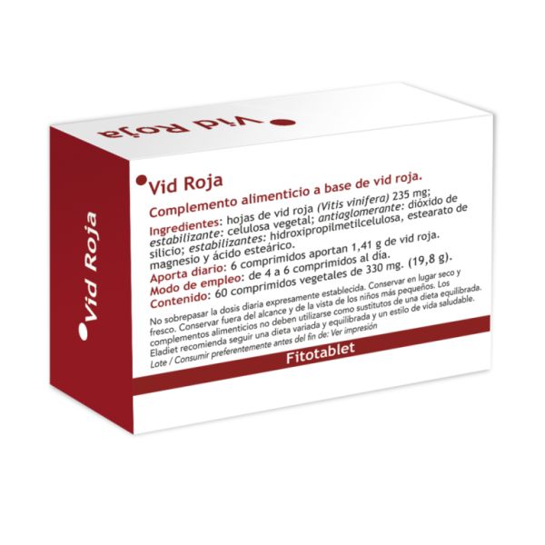 Red Vine Fitotablet 60 Tabletten. Hilft bei der venösen Durchblutung Img 2