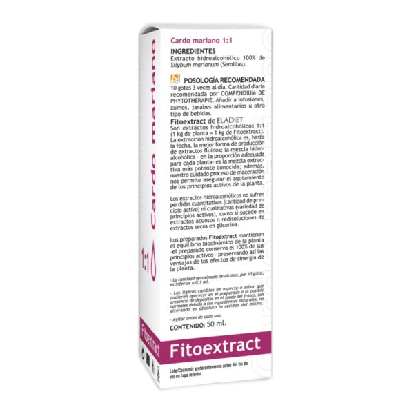 Mariadistel Fytoextract 50 ml - ELADIET Img 2