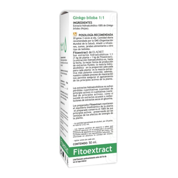 Fitoestratto di Ginkgo Biloba 50 ml - ELADIET Img 2