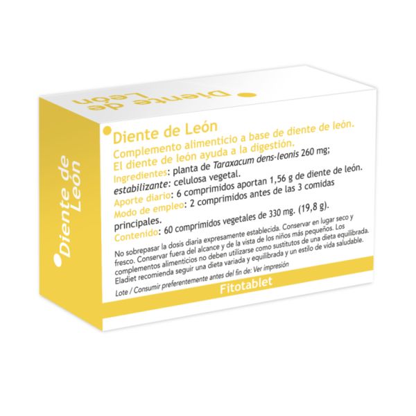 Fitotablet Paardebloem 60 tabletten - ELADIET Img 2