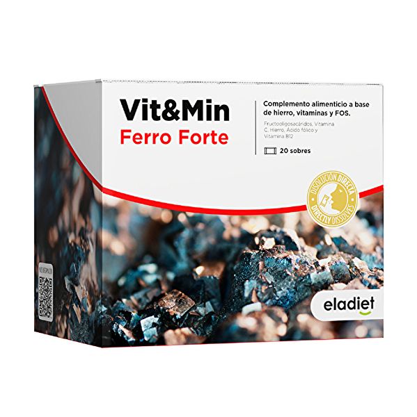 Ferro Forte Vit Min 20 Bastões. Não contém gluten. Sem lactose