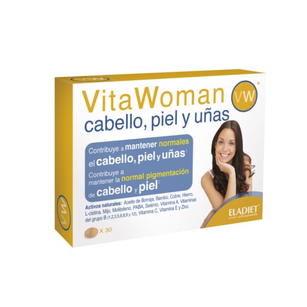 Vitawoman Hair Skin and Nails 30 Tablets - ELADIET