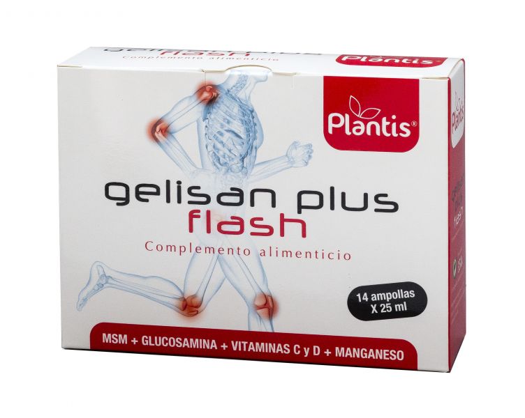 Gelisan Plus Flash Glucosamine, Gurkmeja och MSM 14 ampuller