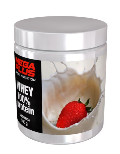 Whey 100% Protéine 500g Fraise - MEGA PLUS