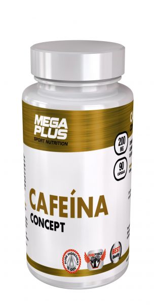 Cafeína Concept 90 Cápsulas 200 mg - MEGA PLUS