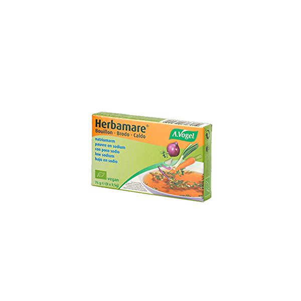 Plantaforce com baixo teor de sal 8 cubos. Caldo de Vegetais Herbamare®