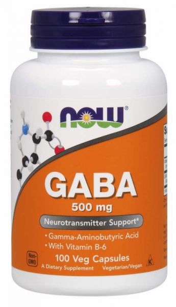 GABA 500 mg 100 Caps - NOW