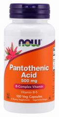 Comprar NOW ÁCIDO PANTOTÊNICO 500mg 100 Cápsulas Por 19,46€