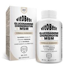 Acheter VIT.O.BEST GLUCOSAMINE + CHONDROITINE + MSM 60 Caps Par 15,68€