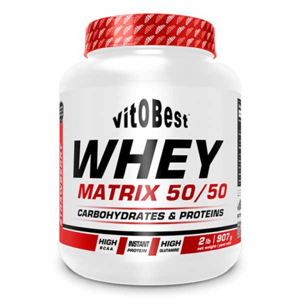 Whey Matrix 50/50 2 Kg Aardbei - VitOBest