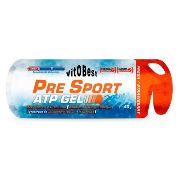 Gel Pre Sport ATP Maduixa 12 Sobres De 40 g