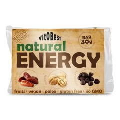 Comprar VIT.O.BEST Barritas Natural Energy Dátil Nueces Chocolate Caja 20 Unidades  Por 26,00€