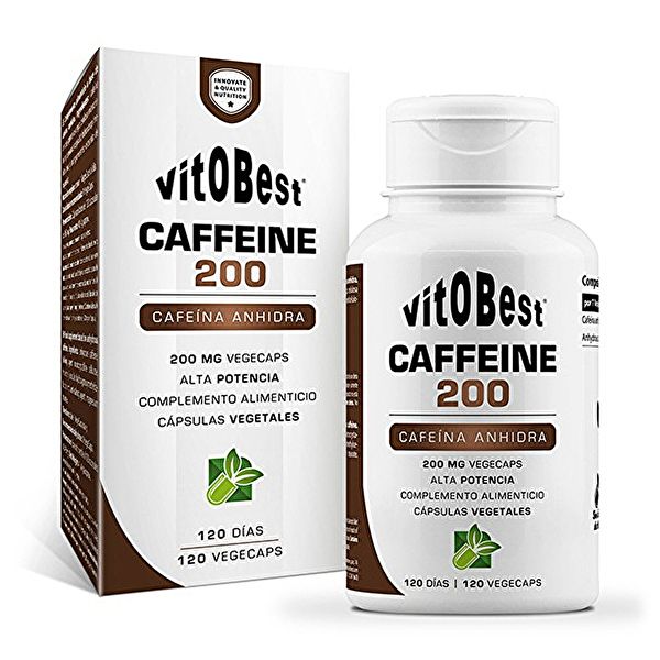 Cafeïne 200 Vitobest 120 c plantaardige capsules