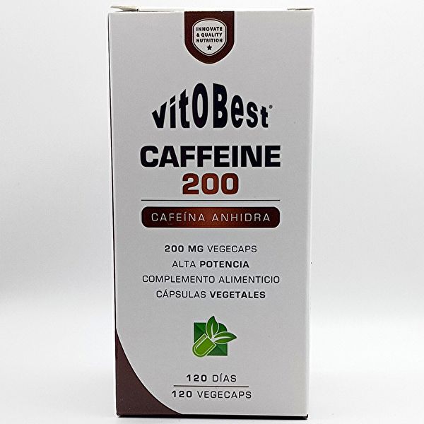 Cafeïne 200 Vitobest 120 c plantaardige capsules Img 7