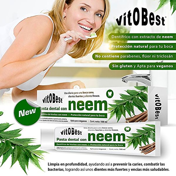 Pasta de dents amb neem 100 ml. - Vitobest Img 4