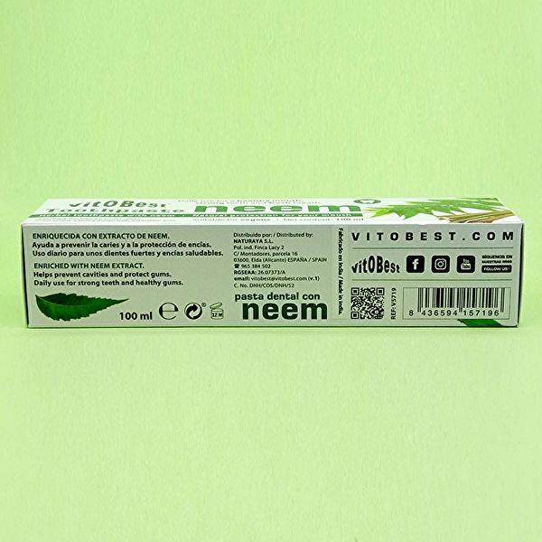 Pasta de dents amb neem 100 ml. - Vitobest Img 7