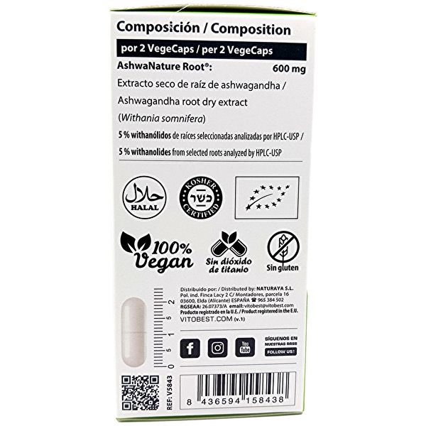 Ashwagandha 600 mg 100 cápsulas vegetais. Para estresse crônico Img 13