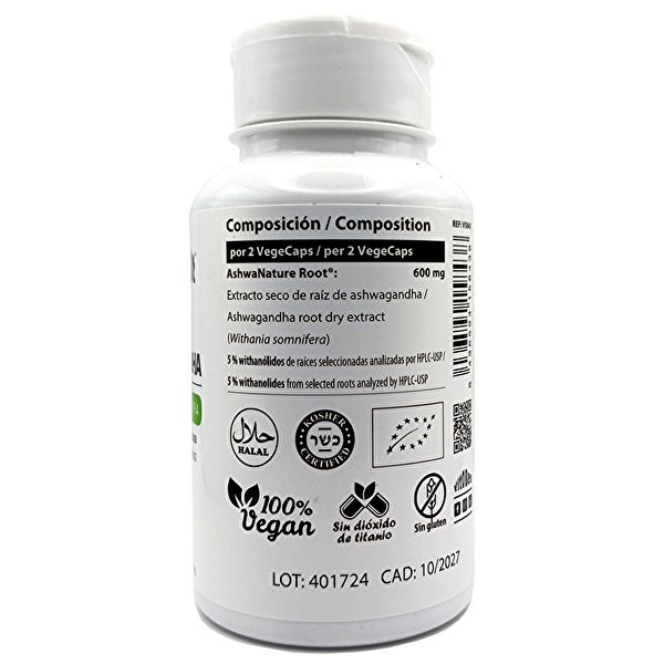 Ashwagandha 600 mg 100 cápsulas vegetais. Para estresse crônico Img 8