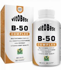 Acheter VIT.O.BEST B-50 COMPLEX 60 Capsules Végétales Par 13,10€