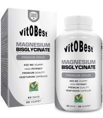 Acheter VIT.O.BEST BISGLYCINATE DE MAGNÉSIUM 60 Capsules Par 13,10€