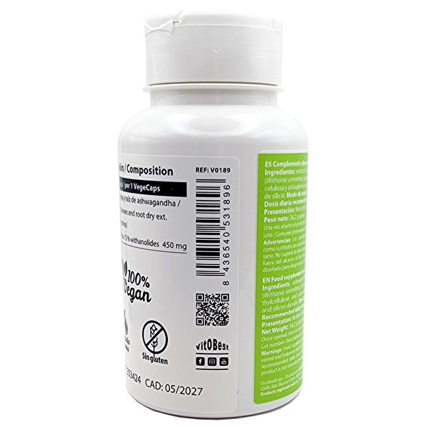 Ashwagandha 60 Vegetable Capsules - Vitobest Img 8