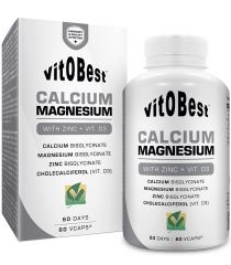 köpa VitOBest KALCIUM MAGNESIUM VIT D3 60 Kapslar Förbi 12,10€