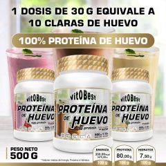 köpa VitOBest CHOKLAD ÄGG PROTEIN 500 gr Förbi 23,16€