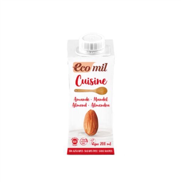 ECOMIL CUISINE ALMOND NATURE 200ML - NUTRIOPS